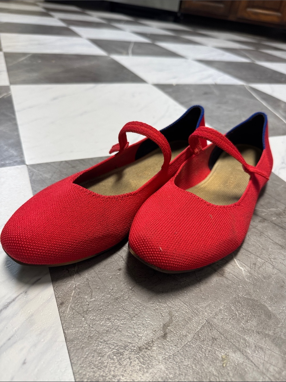 Rothy's Red Mary Jane Flats with Strap - Picture 5 of 5